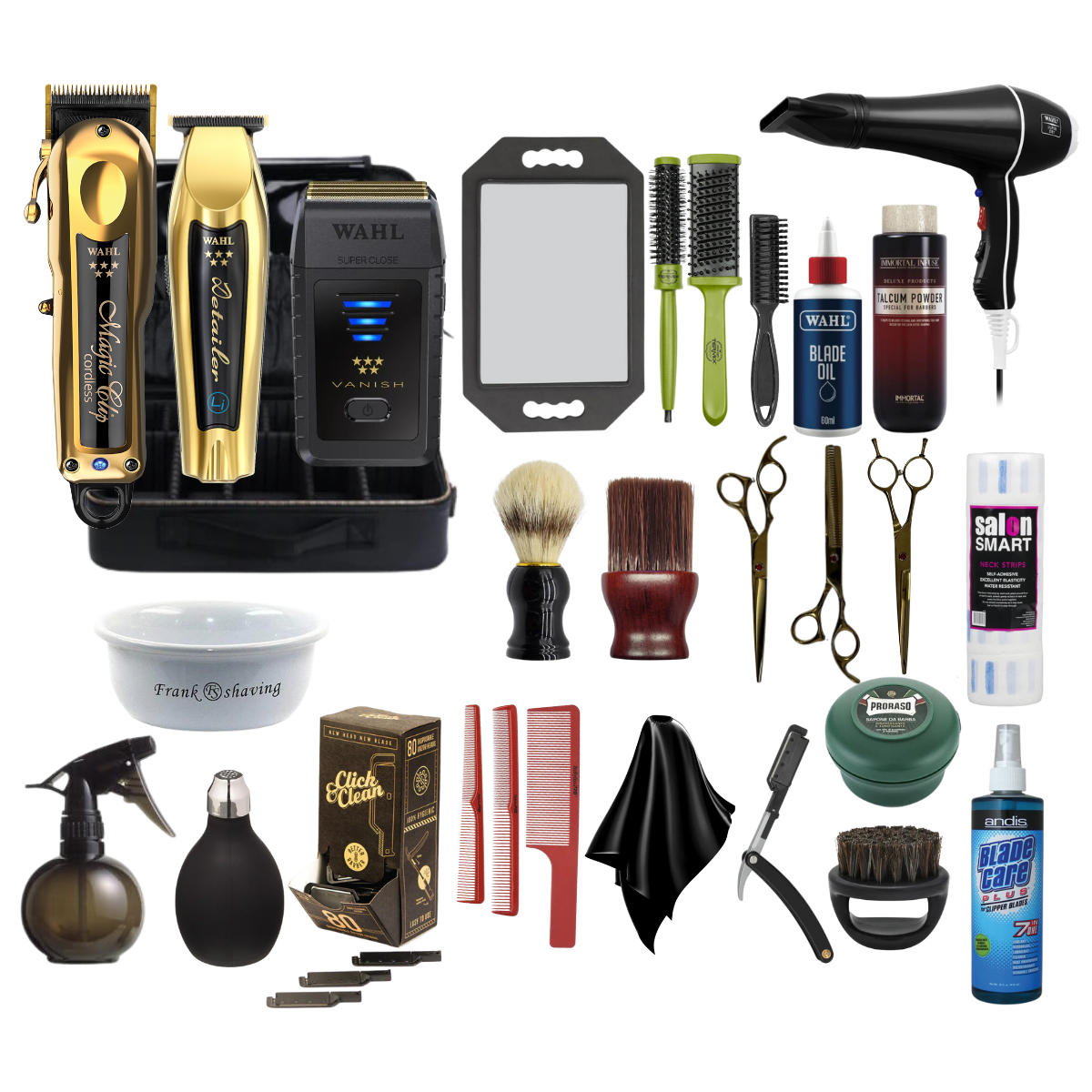 Ultimate Barber Case - Wahl Gold Magic Clipper & DetaiIer