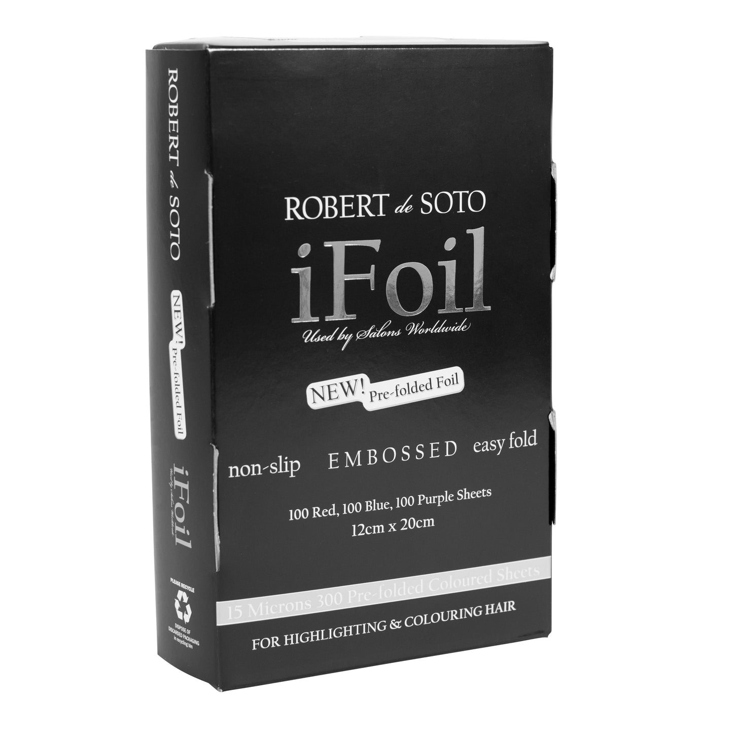 Robert Desoto Ifoil 15 Micron Embossed Pre Cut Foil 100 Sheets 120 X 200mm - Red/blue/purple