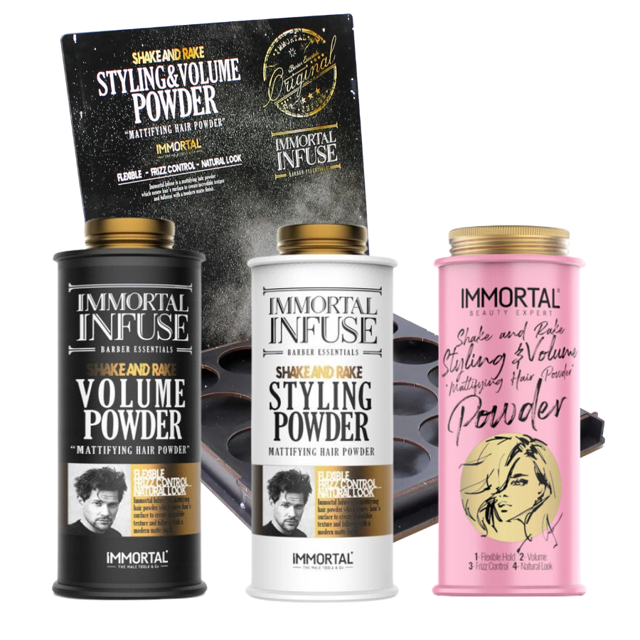Immortal Infuse 16 Piece Volume Powder & Styling Powder With Display Stand Kit