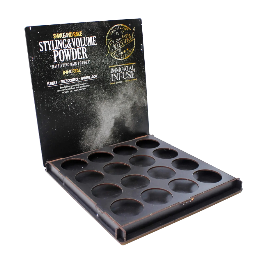 Immortal Infuse 16 Piece Volume Powder & Styling Powder With Display Stand Kit