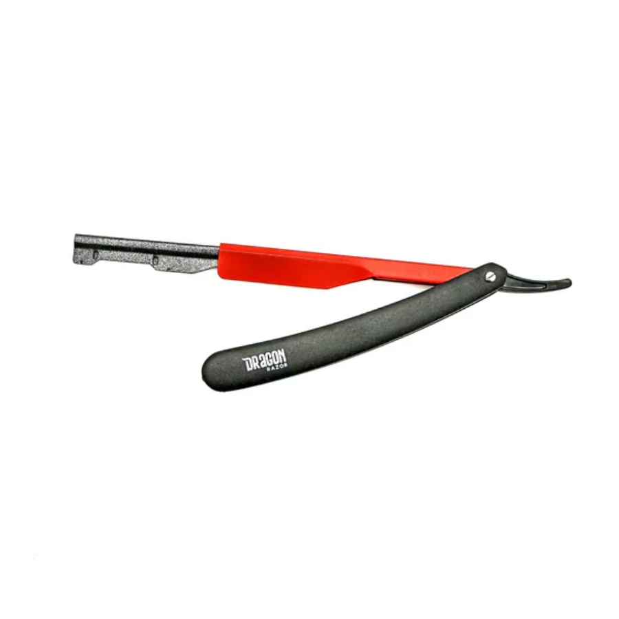 Dragon Razor Cut Throat Single Edge Razor Black and Red