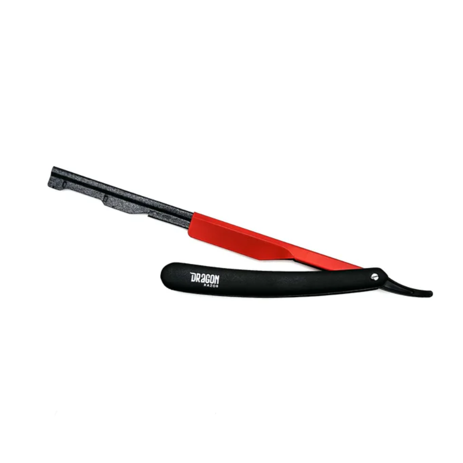 Dragon Razor Cut Throat Single Edge Razor Black and Red