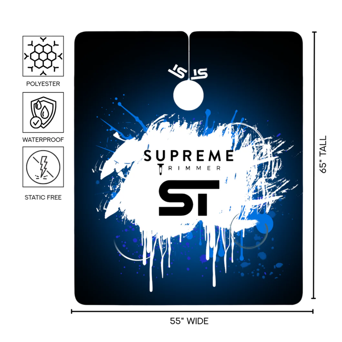 Supreme ST Premium Barber Cape - Blue Neon