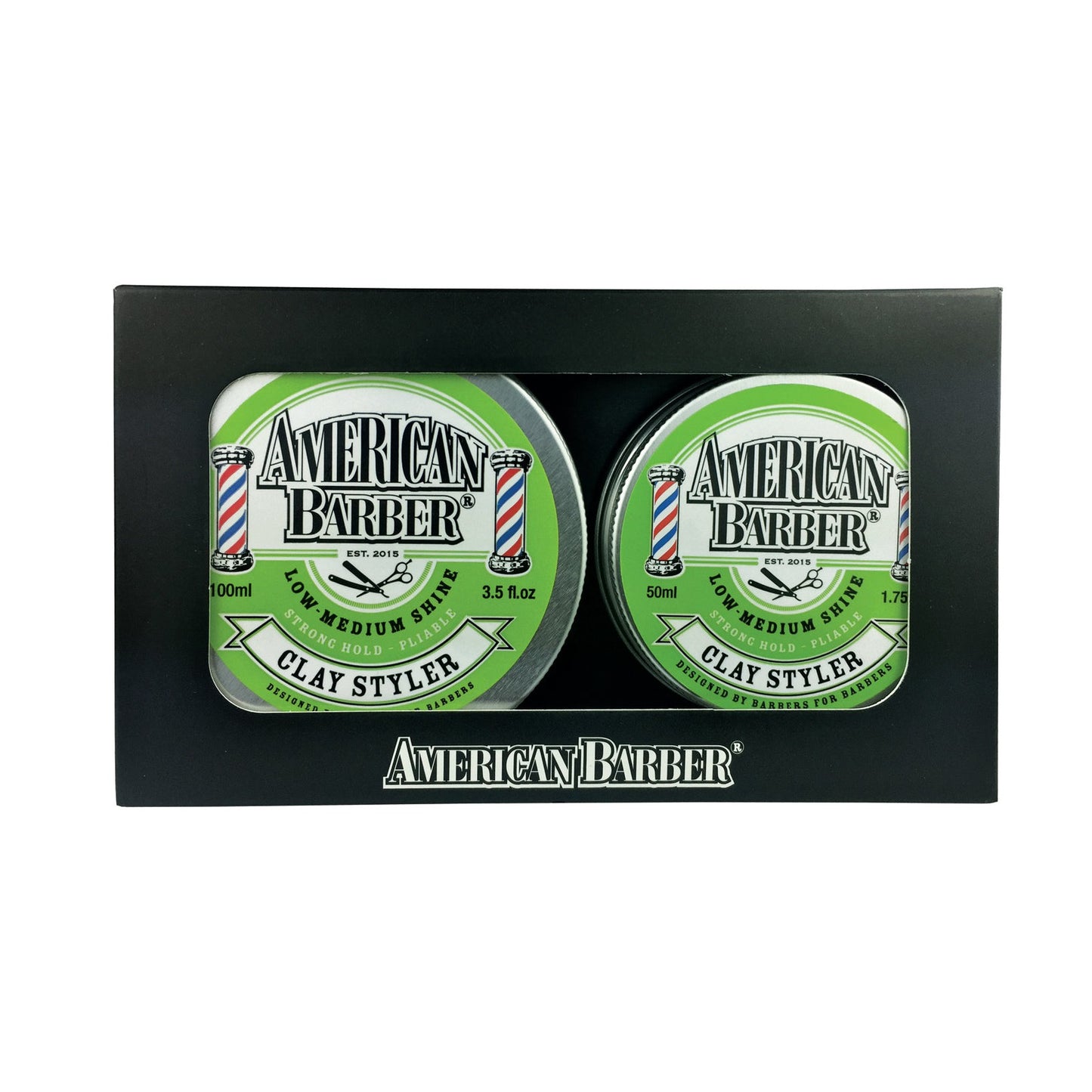 American Barber Clay Styler 50ml-100ml Duo- Pack.