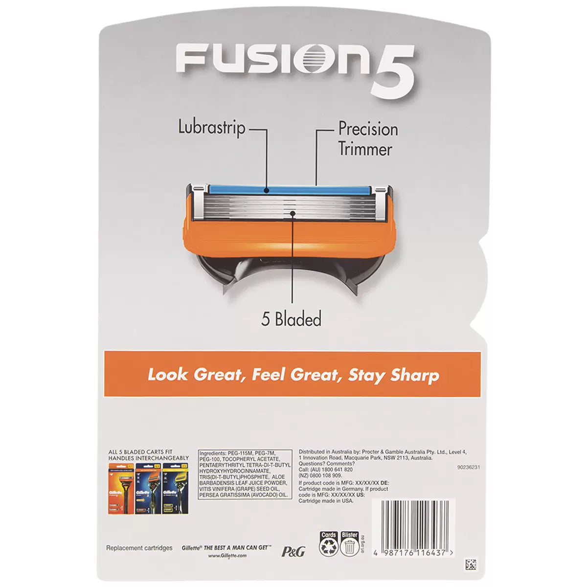 Gillette Fusion 5 Manual Cartridges 20 Pack