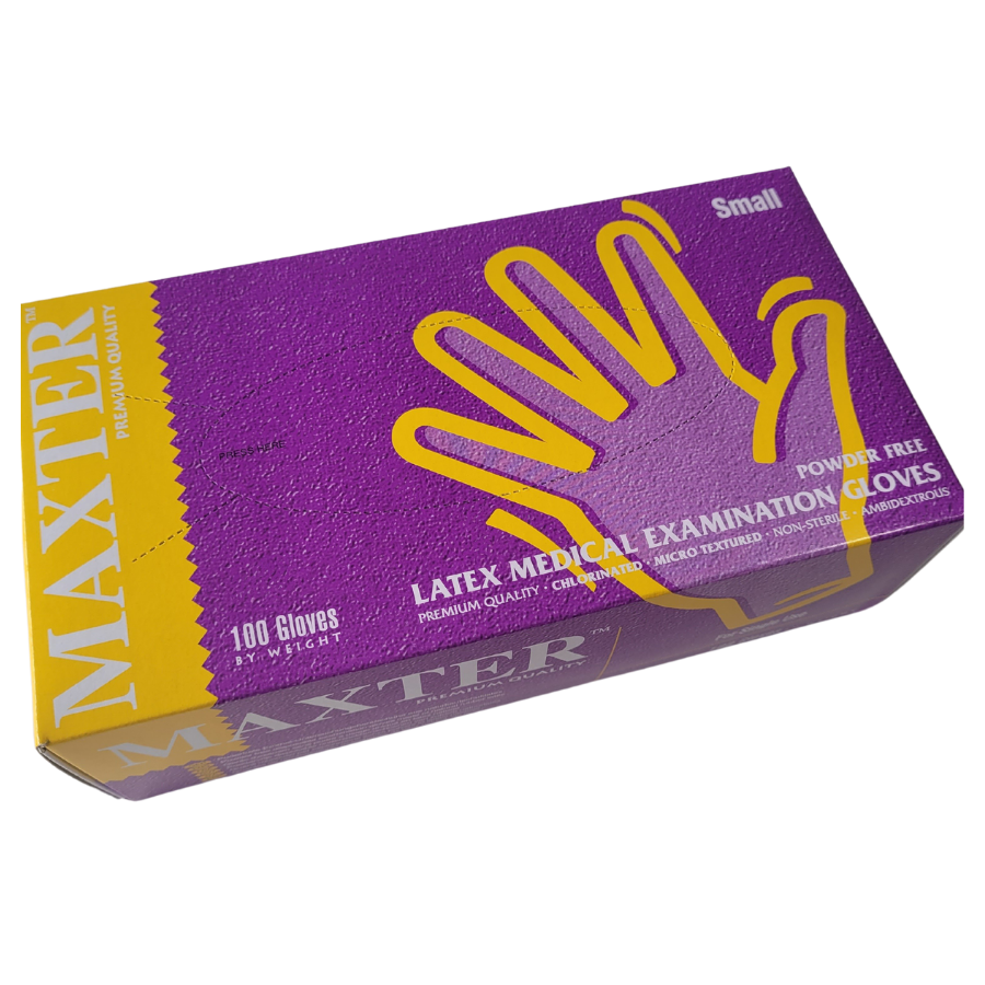Bastion Latex Gloves Pkt 100 - Powder Free - Large