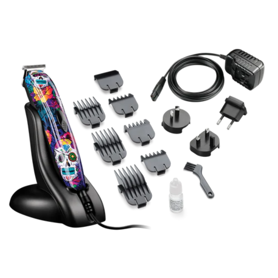 ANDIS Slimline Ion Cord/Cordless Trimmer - Sugar Skull Design