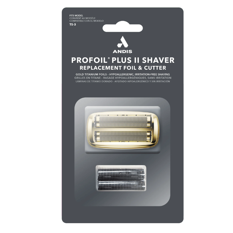 Andis TS3 Profoil plus 2 Shaver Replacement Foil and Cutter - Gold