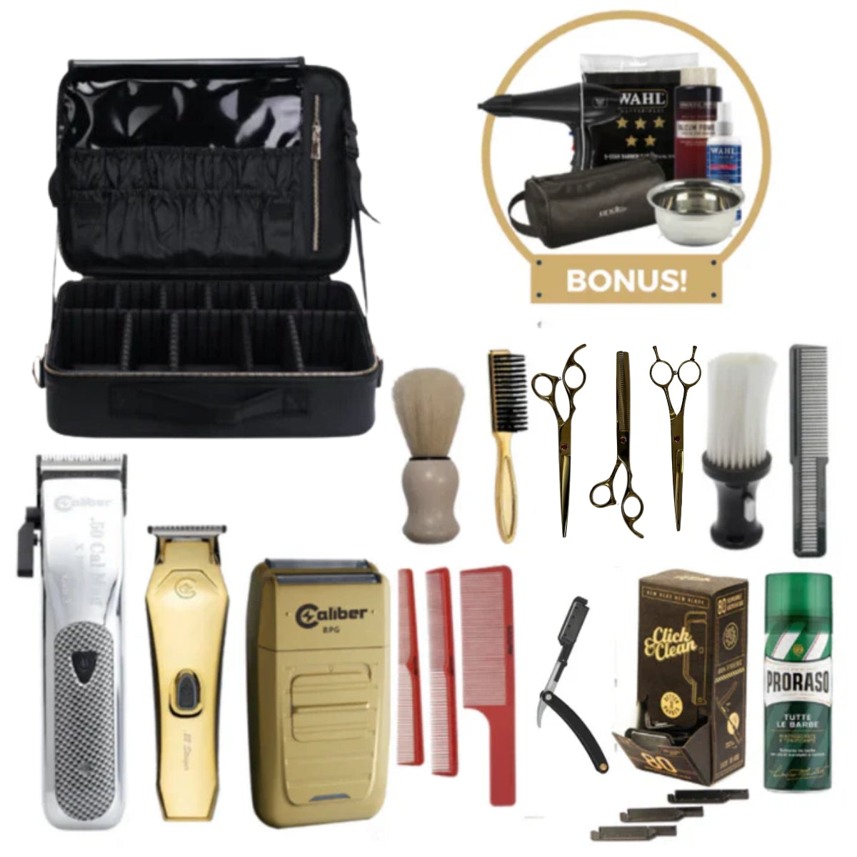 Barberco Platinum Barbering Kit - Caliber