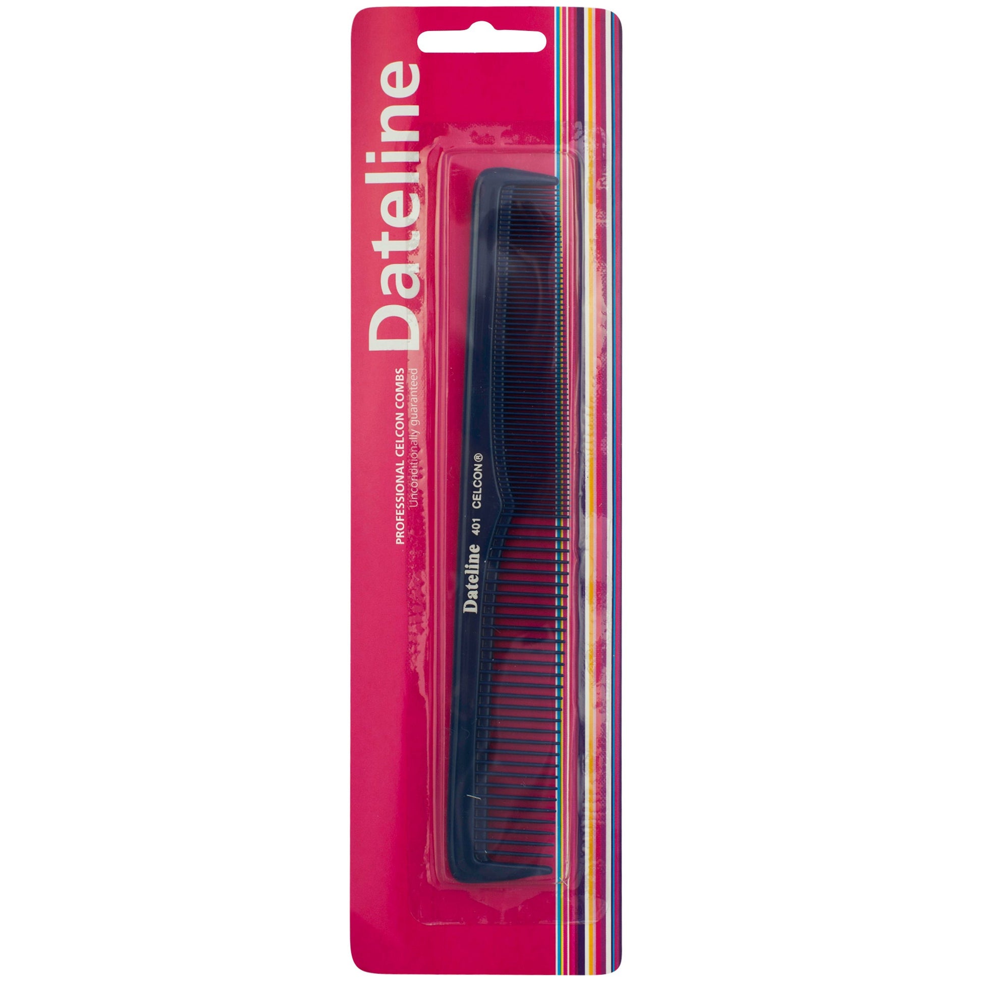 Dateline Professional Blue Celcon Styling Comb 7 401 Tapered