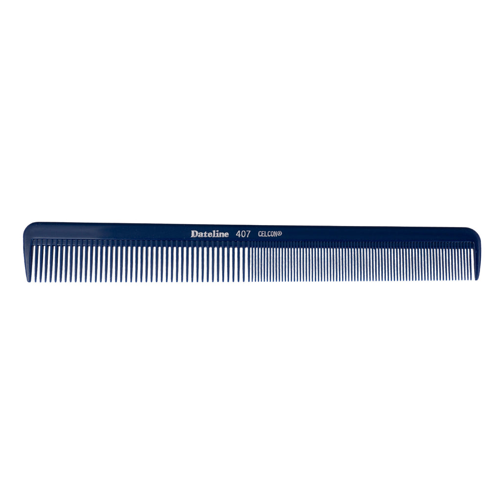 Dateline Professional Blue Celcon Styling Comb 8 1/2 407 Large
