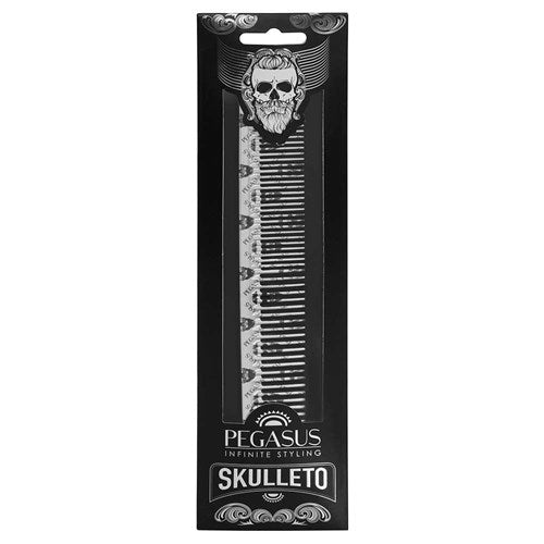 Pegasus Skulleto No 202 Silver Styling Comb