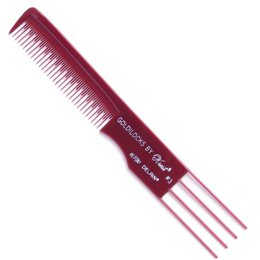 Krest Goldilocks Teasing Comb With 4 Tails No 3 - Plastic