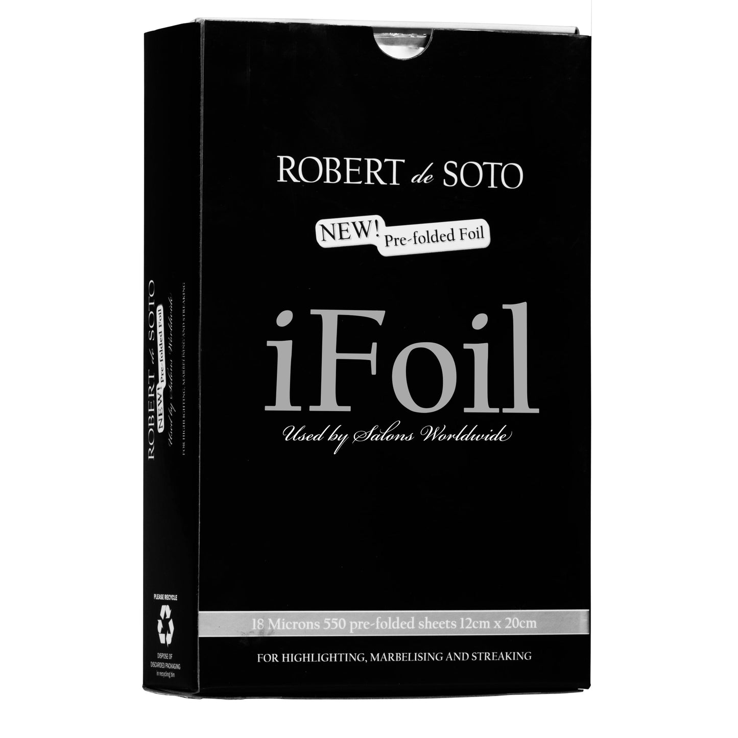 Robert Desoto Ifoil 18 Micron Pre Cut Foil 550 Sheets 120 X 200mm - Silver