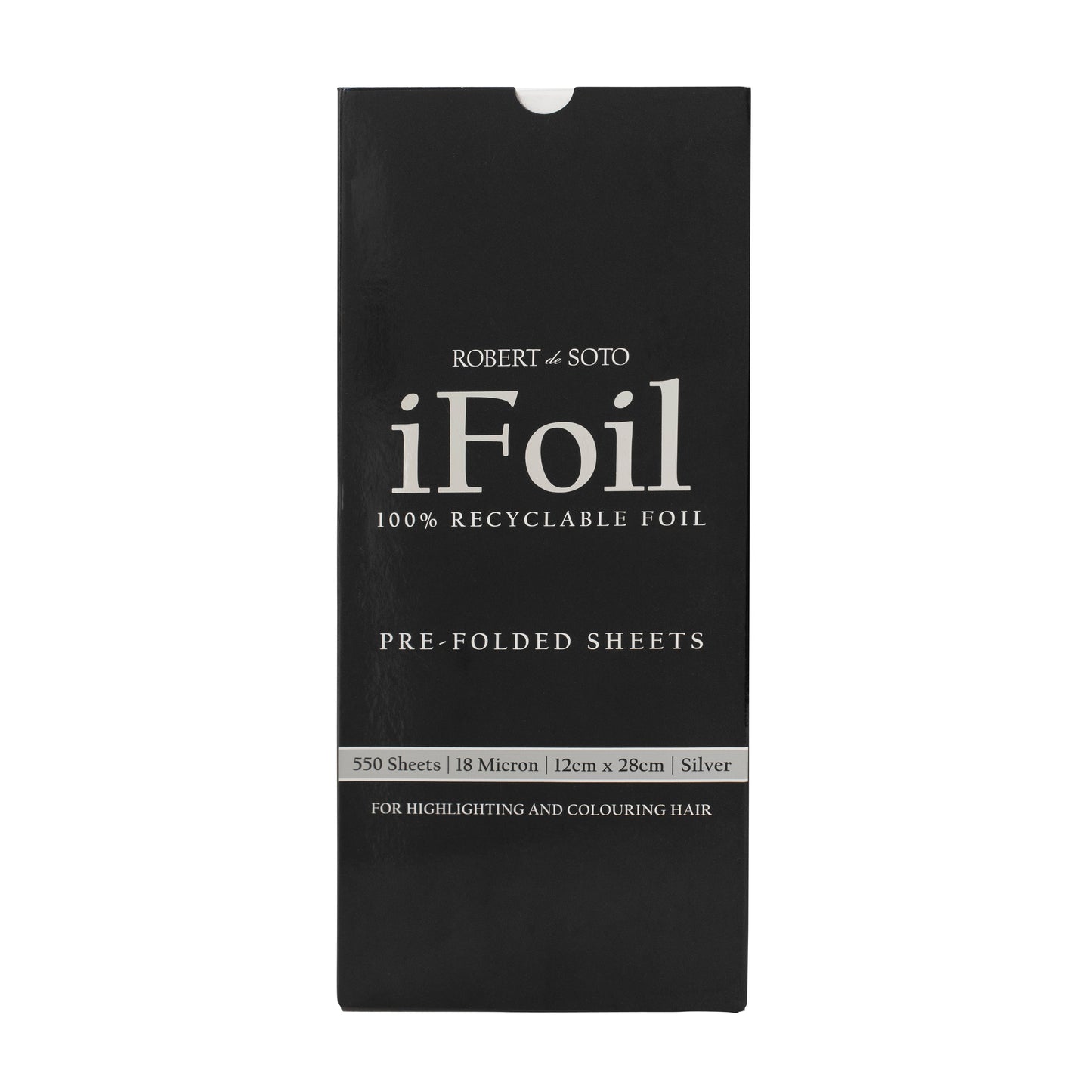 Robert Desoto Ifoil 18 Micron Pre Cut Foil 550 Sheets 120 X 280mm - Silver