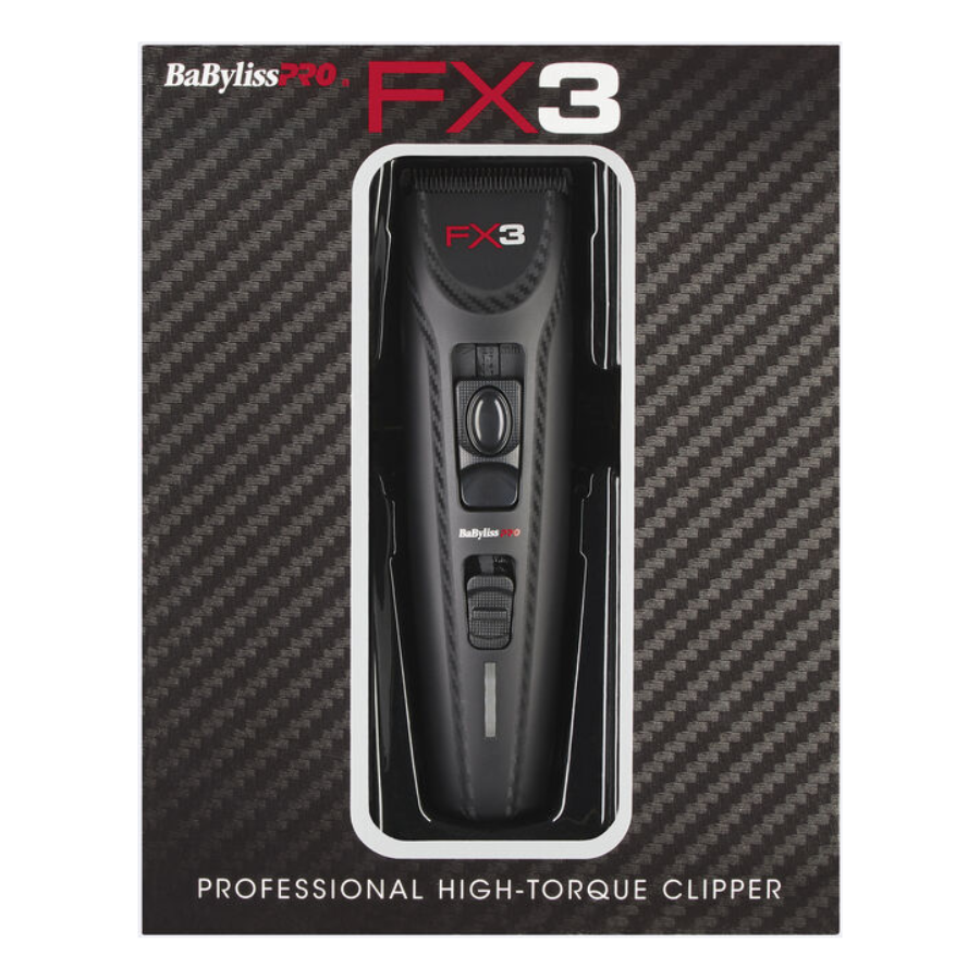 BaBylissPRO FX3 Professional High Torque Clipper - Black