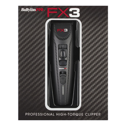 BaBylissPRO FX3 Professional High Torque Clipper - Black