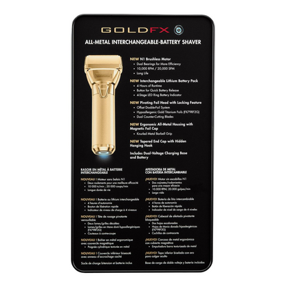 BaBylissPRO FXONE GoldFX Double Foil Shaver