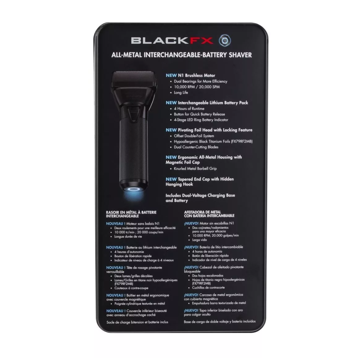 BaBylissPRO FXONE BlackFX Double Foil Shaver