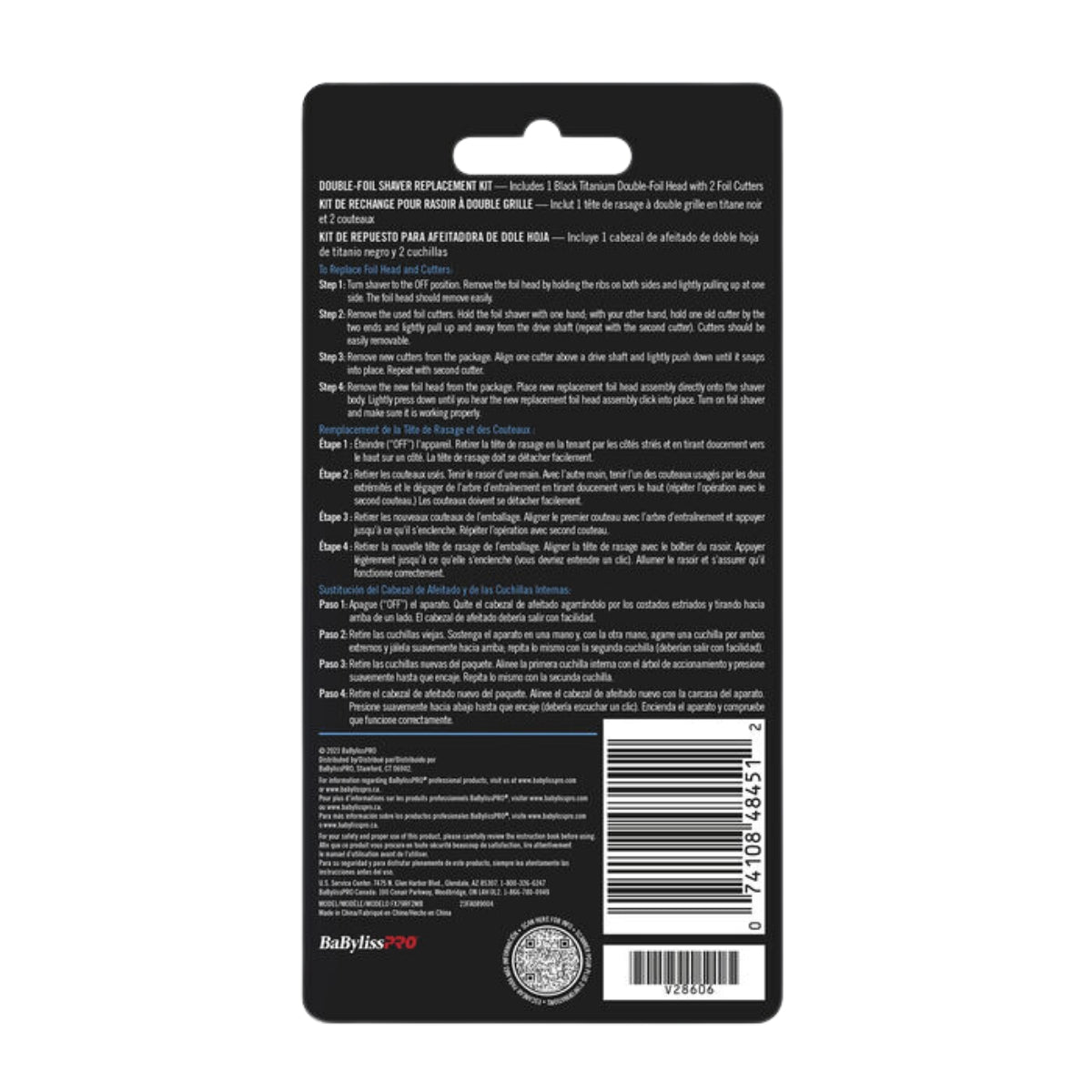 BabylissPro FXONE Replacement Foil & Cutter Black
