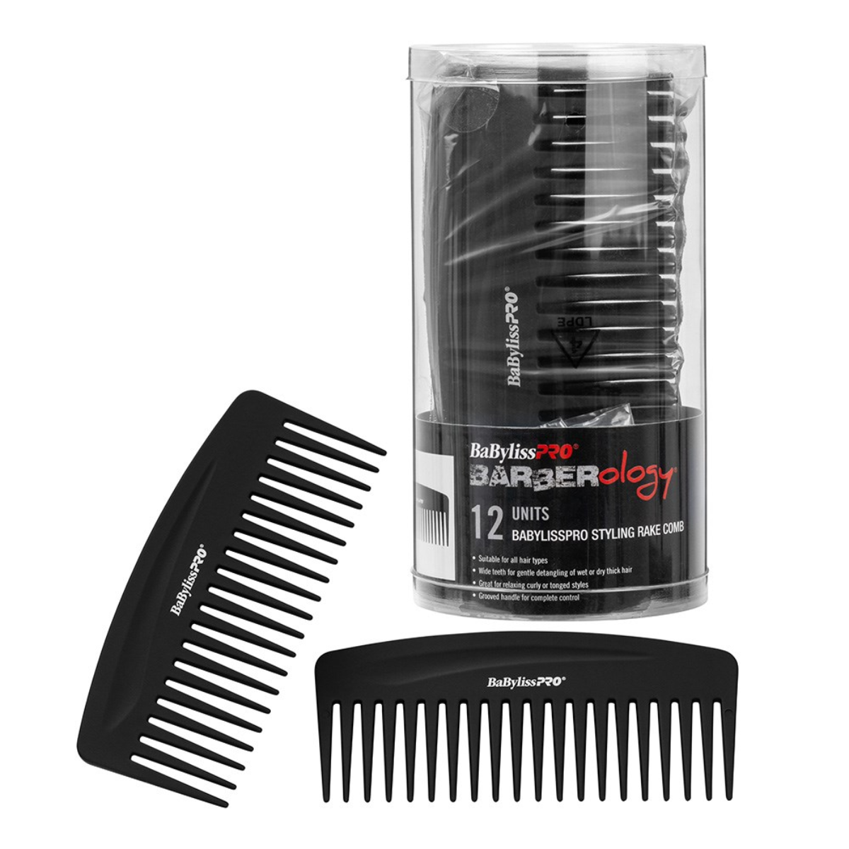 BaBylissPRO Detangling Rake Comb 12pc