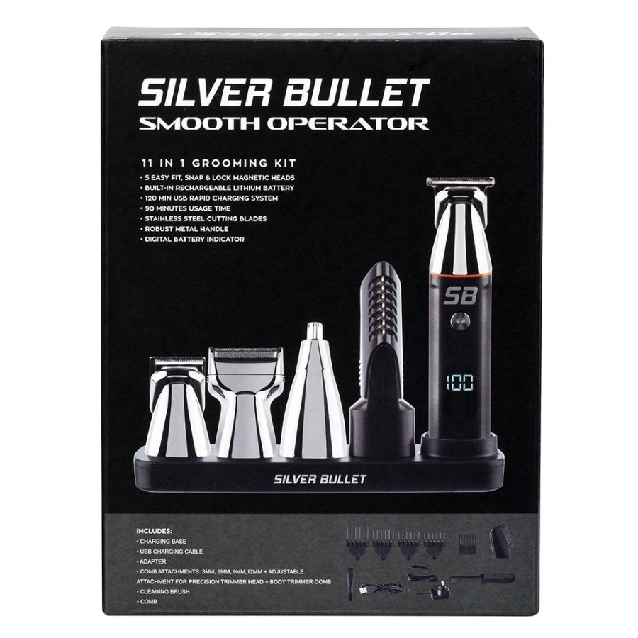 Silver Bullet Smooth Operator 11 in 1 Grooming Trimmer Kit