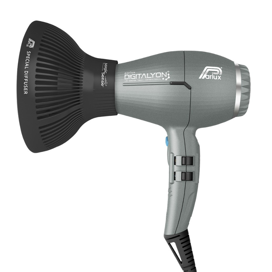 Parlux DigitAlyon Hair Dryer and Diffuser Glitter Grey