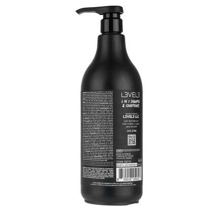 L3VEL3 2 in 1 Keratin Infused Shampoo & Conditioner - 1000ml