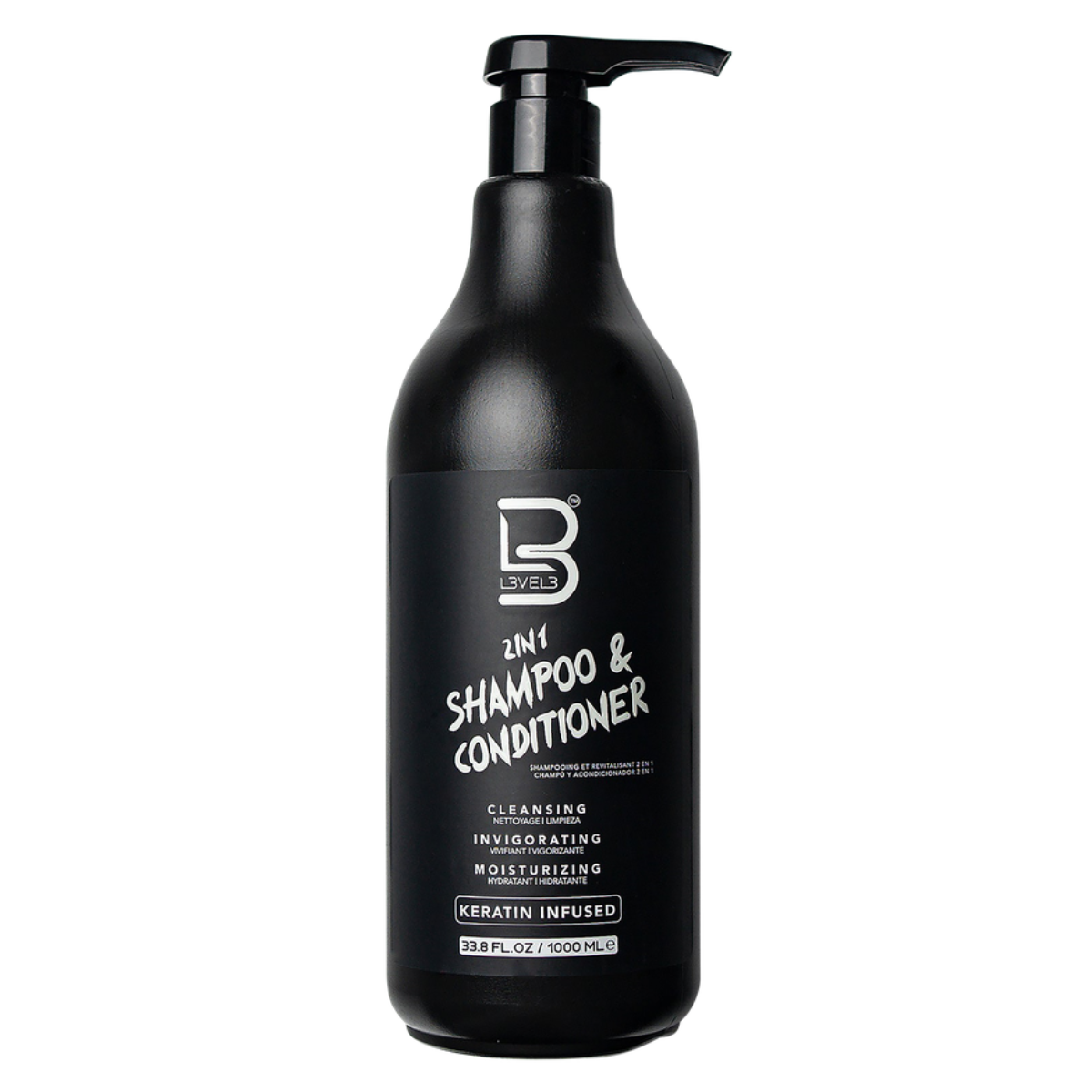L3VEL3 2 in 1 Keratin Infused Shampoo & Conditioner - 1000ml