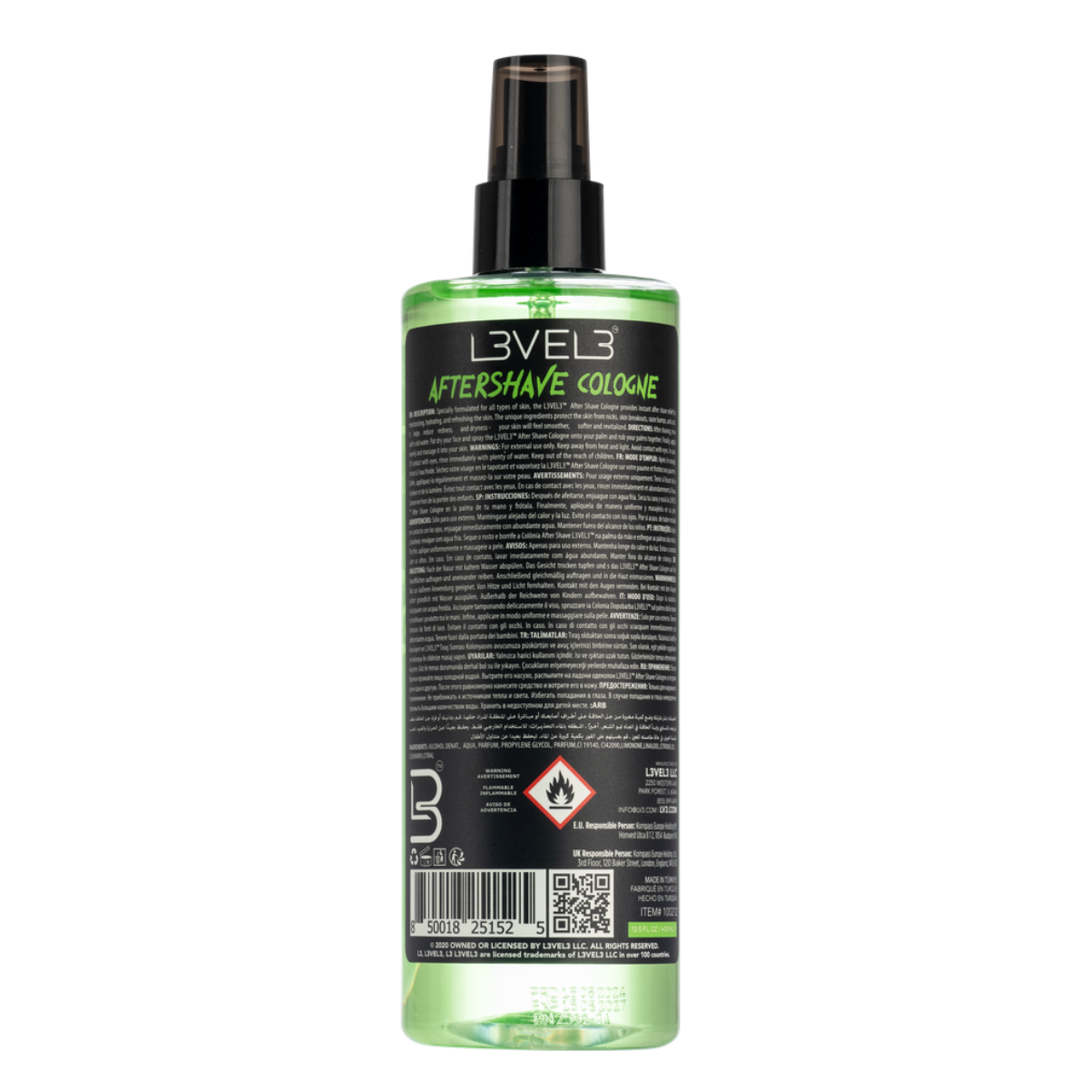 L3VEL3 Aftershave Cologne Fresh - 400ml