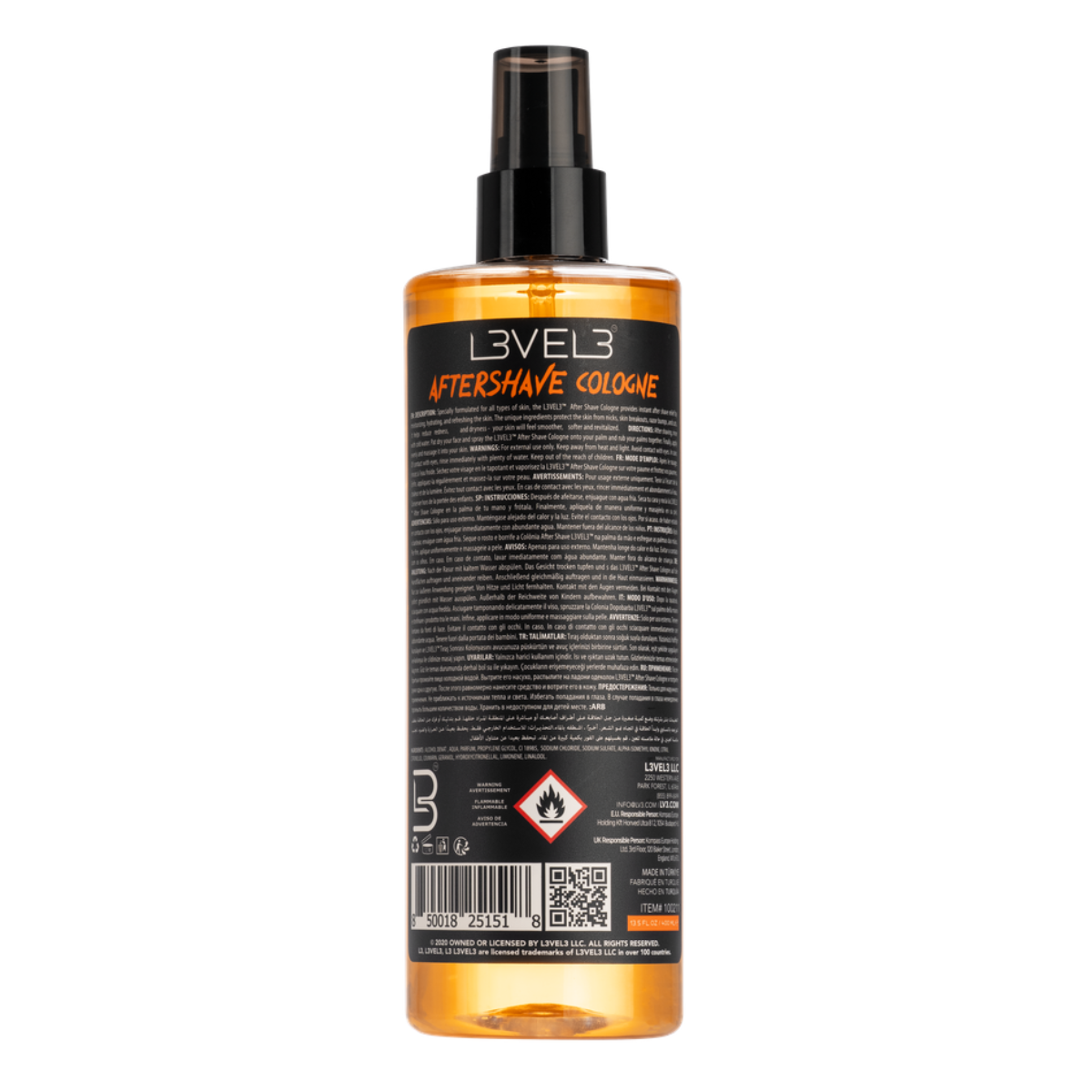 L3VEL3 Aftershave Cologne Vibrant - 400ml