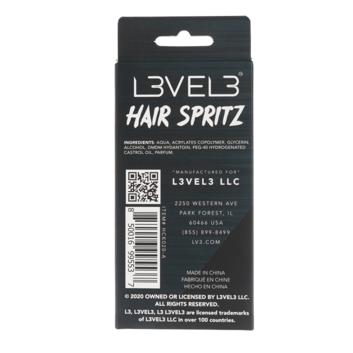 L3VEL3 Hair Fiber Fixer Spritz Spray - 100ml