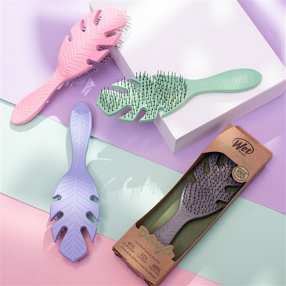 WetBrush Go Green Detangler Hair Brush - Pink Leaf