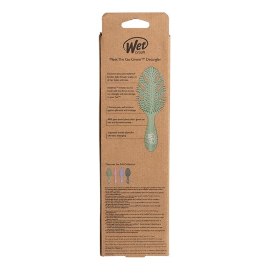 WetBrush Go Green Detangler Hair Brush - Green Leaf