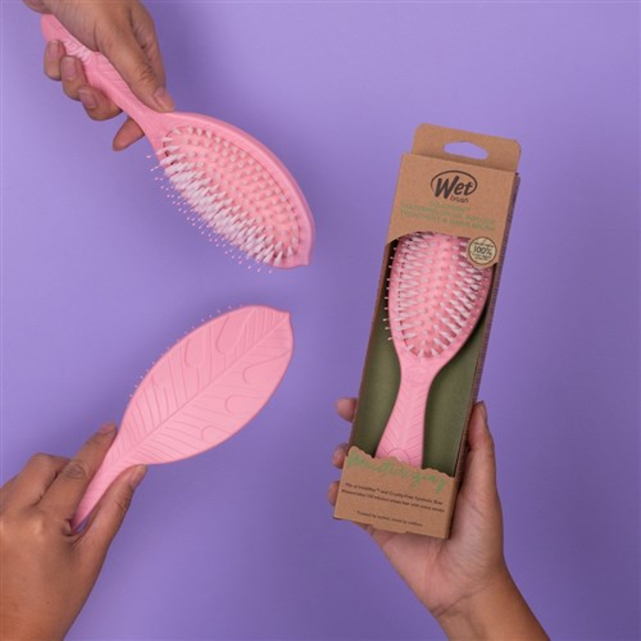 WetBrush Go Green Shine Hair Brush - Pink