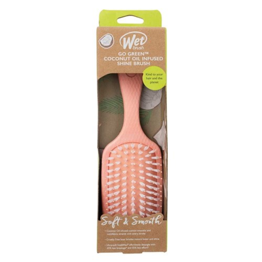 WetBrush Go Green Shine Hair Brush - Orange