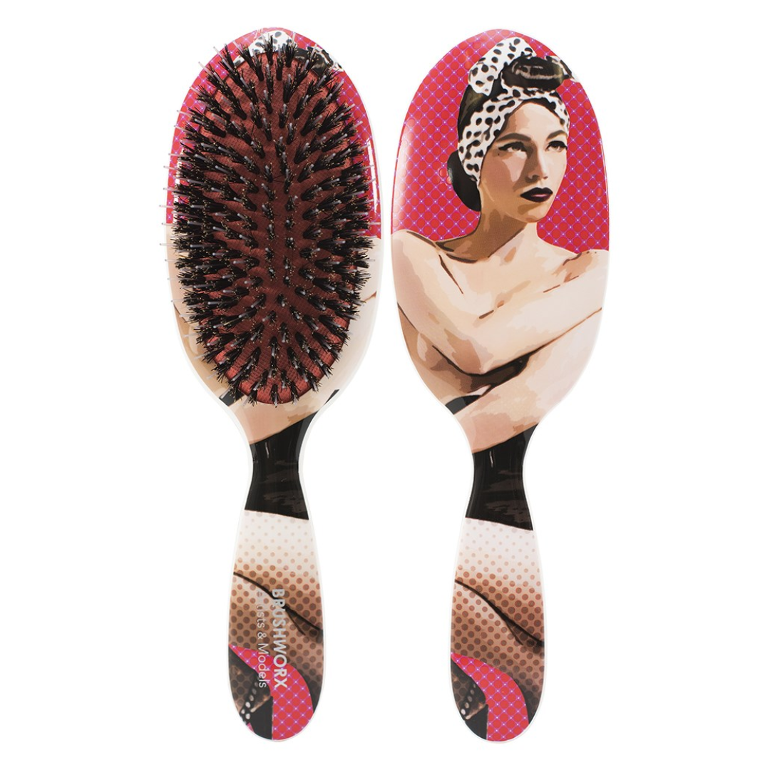 Brushworx Artists and Models Cushion Hair Brush Miss Be Bop