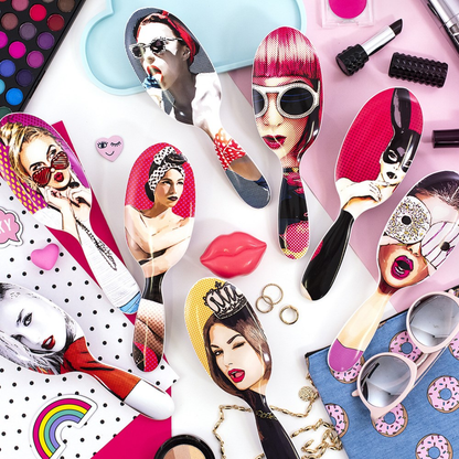 Brushworx Artists and Models Cushion Hair Brush Bunny Boo