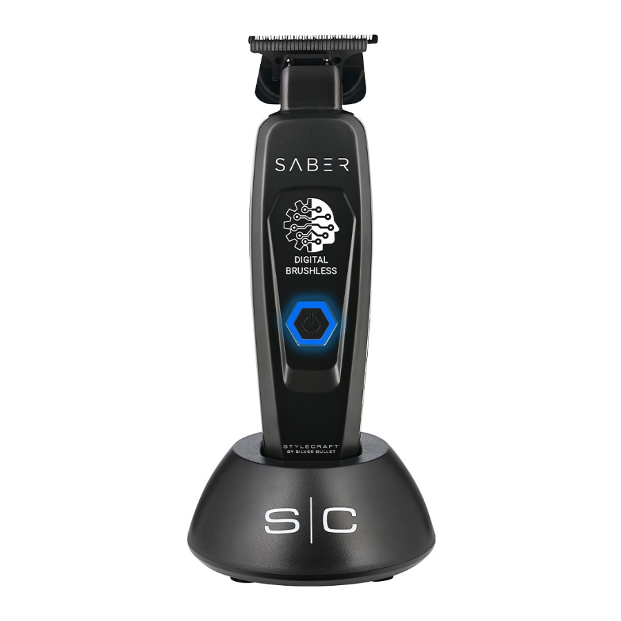 StyleCraft by Silver Bullet Saber Digital Brushless Hair Trimmer Black