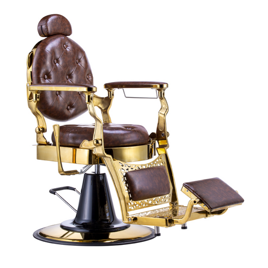Karma Gold Coast Barber Chair - Brown/ Gold