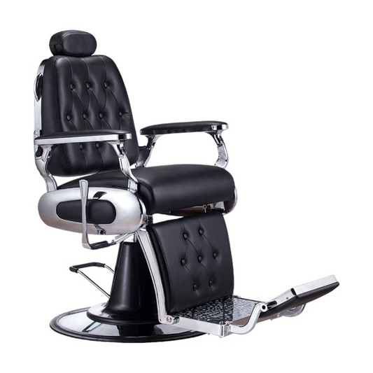 Karma Airlie Beach Barber Chair - Black/ Chrome