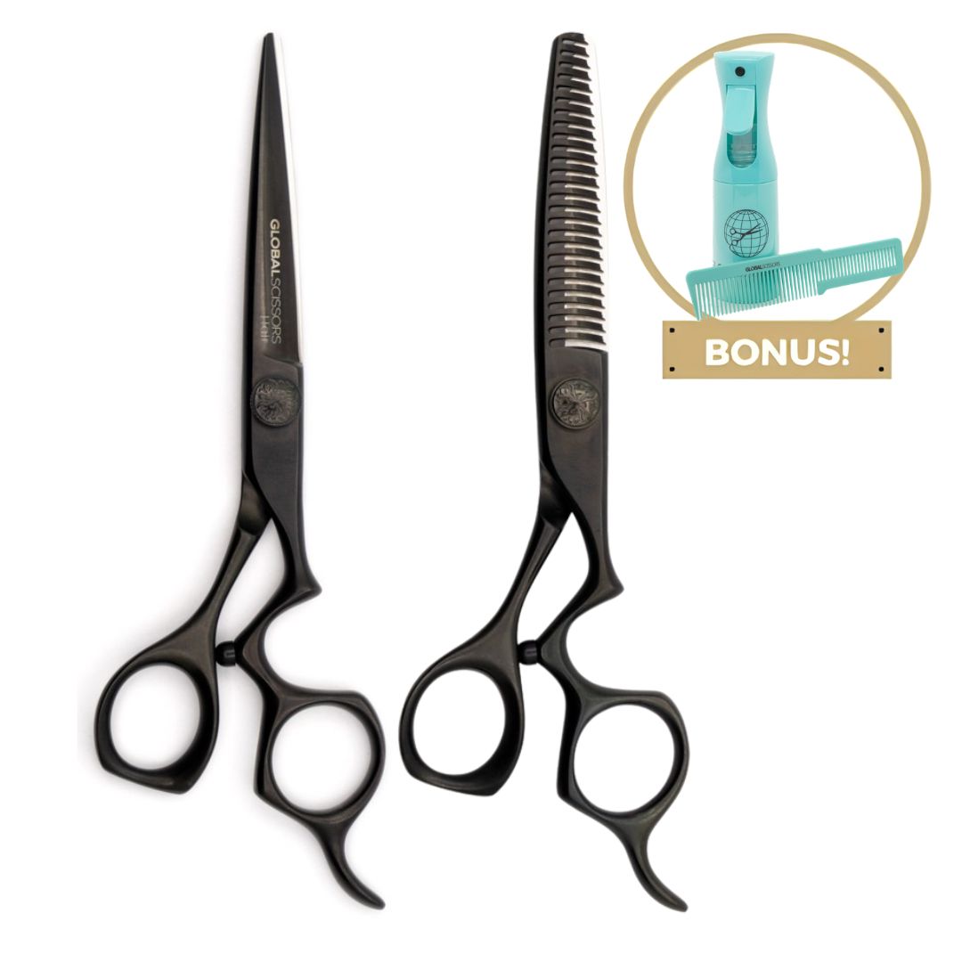 Global Scissors Raven Haircutting Scissors Set