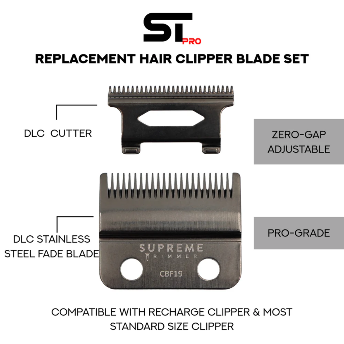Supreme ST Fade Blade Replacement for Recharge Clipper