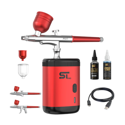 Supreme ST Airbrush Gun Kit - Red