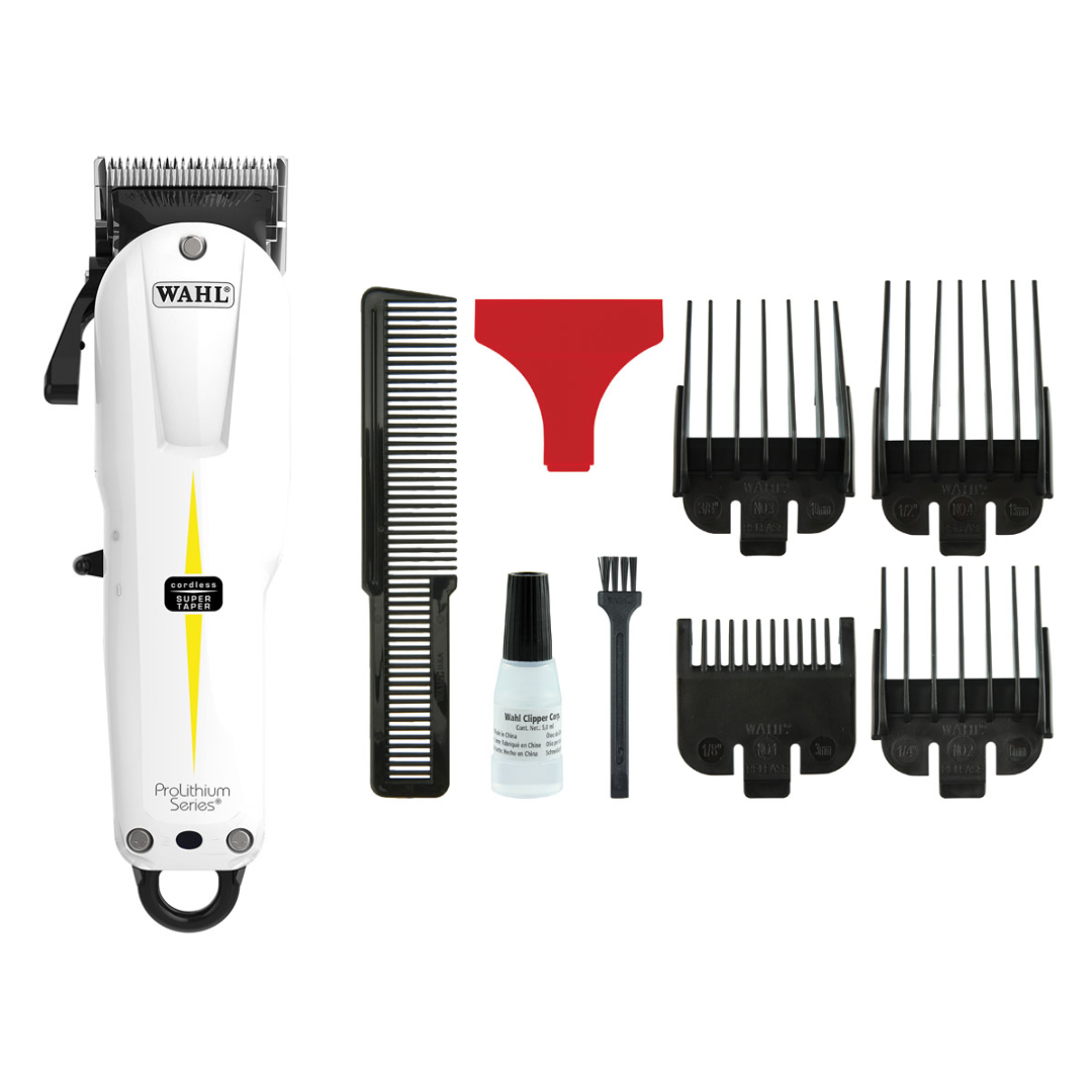 Wahl Super Taper Cordless Pro Lithium Clipper - White
