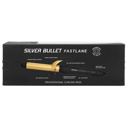 Silver Bullet Fastlane Ceramic Curling Iron Gold - 25mm