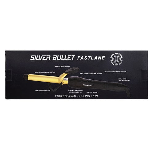 Silver Bullet Fastlane Ceramic Curling Iron Gold - 19mm