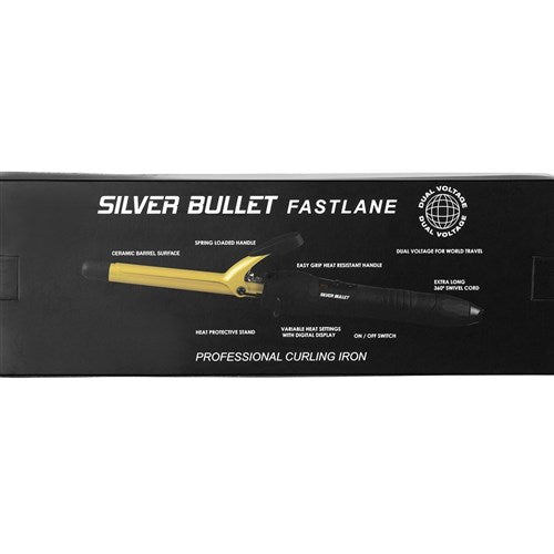 Silver Bullet Fastlane Ceramic Curling Iron Gold - 16mm