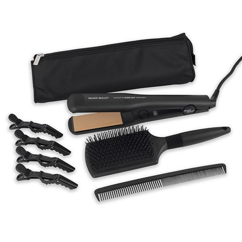 Silver Bullet Keratin 230 Ceramic Wide Plate Straightener - 37mm