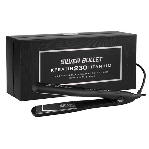 Silver Bullet Keratin 230 Silver Titanium Wide Plates Straightener - 38mm